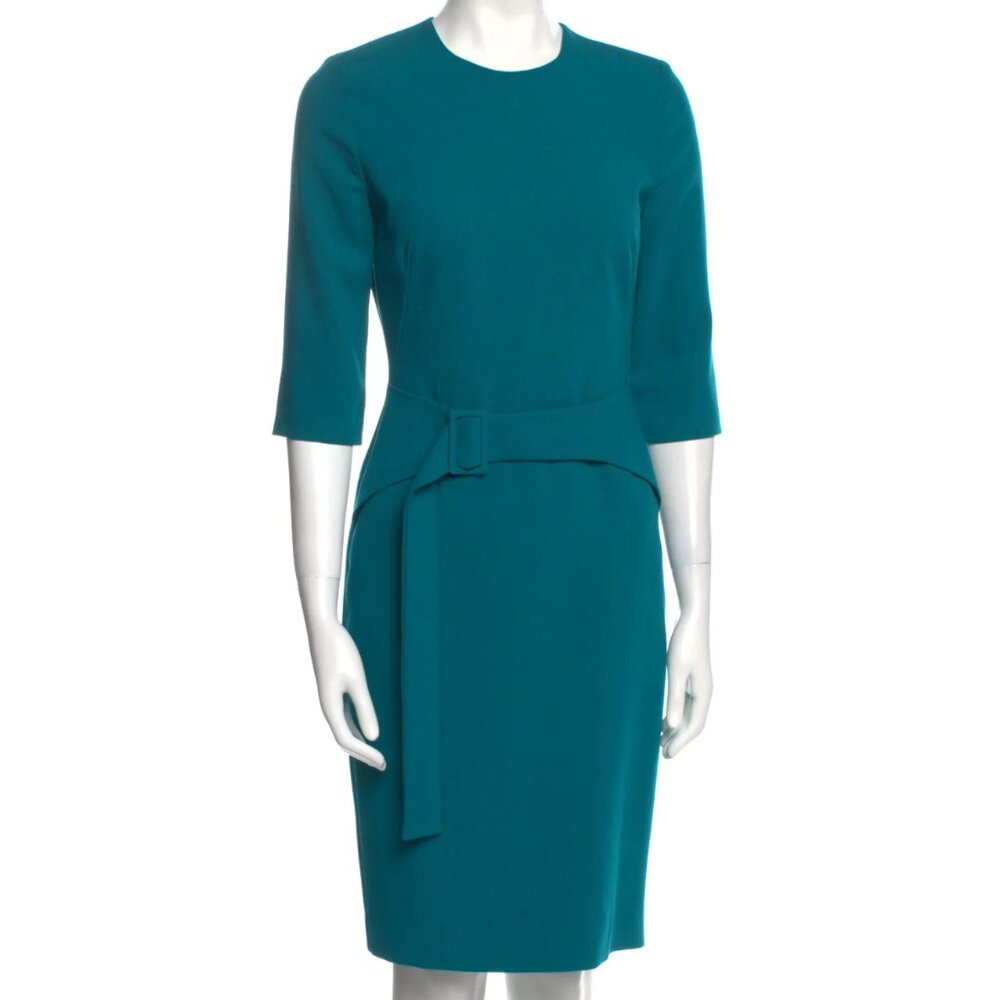 Black Halo Blue Emma Sheath Dress 3/4 Sleeve